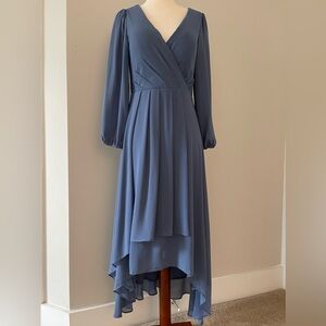 Dusty Blue Longsleeve chiffon flowy dress size S/ Womens US 4